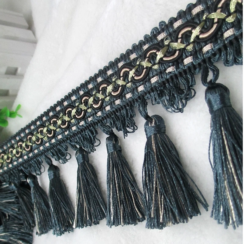 Factory Hot sales table cloth and valance curtain tassel fringe