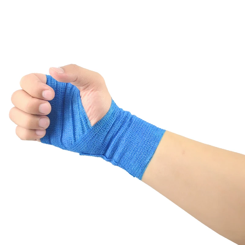 Wholesale Idealplast colorful cohesive bandages self adhesive sports tape for protecting ankle