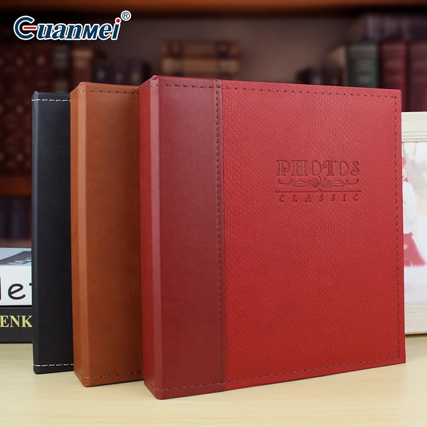 
Guanmei Red/Brown/Black Leather post bound photo album 6
