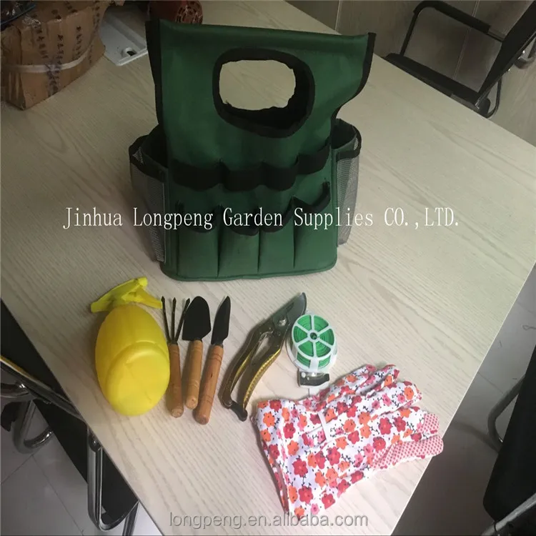 2018 Heay-duty 600D oxford Garden tool set with handles .waterproof bag