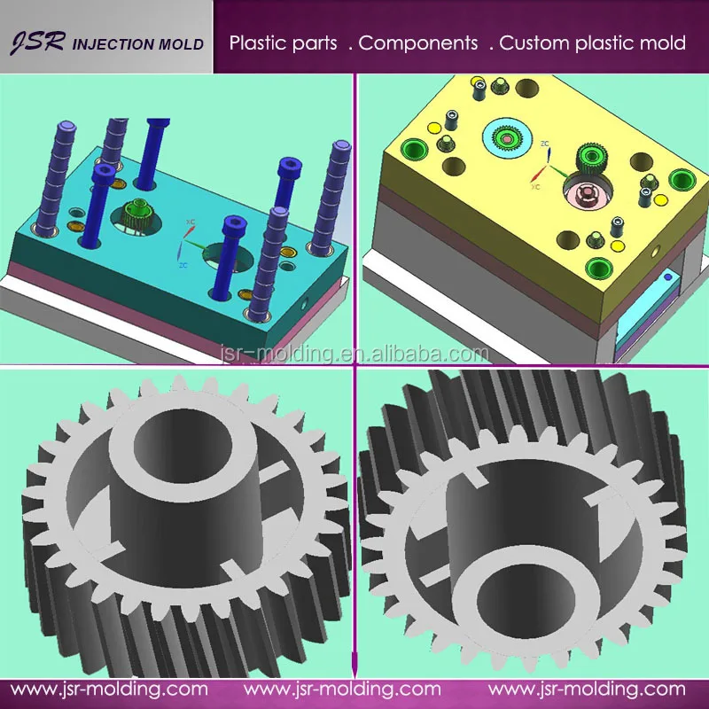 China supplier making small plastic nylon helical gear. plastic gears plastic injection mold