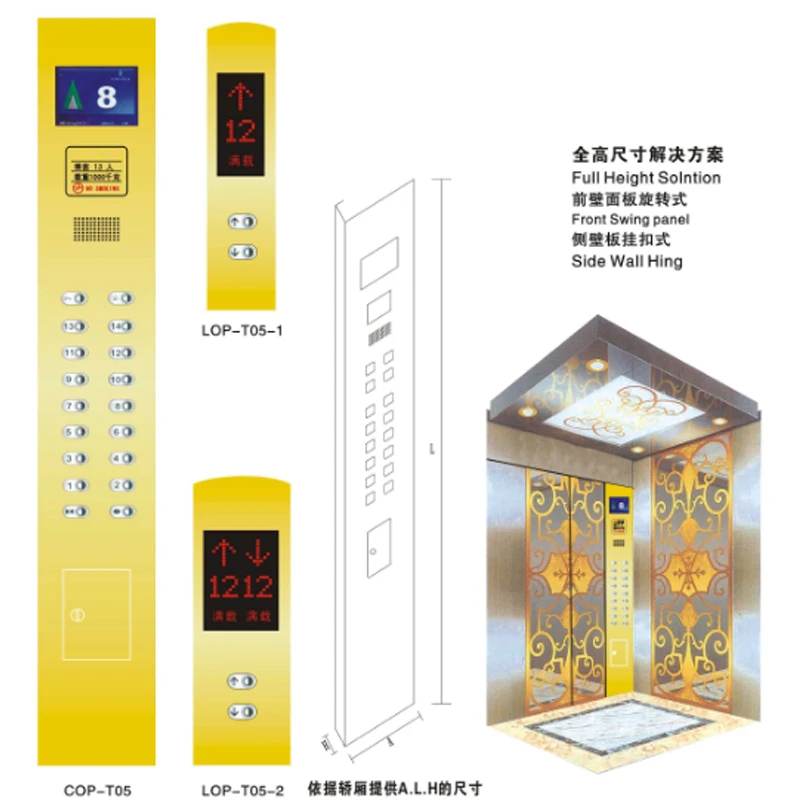 
Elevator lop elevator touch button cop made in china 