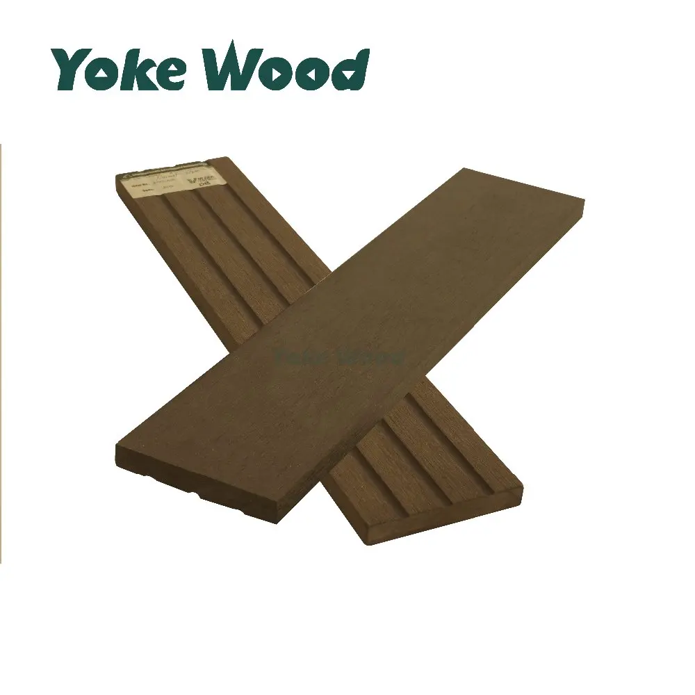 Solid Water-resistance WPC wall panel grooved Outdoor covering plastic