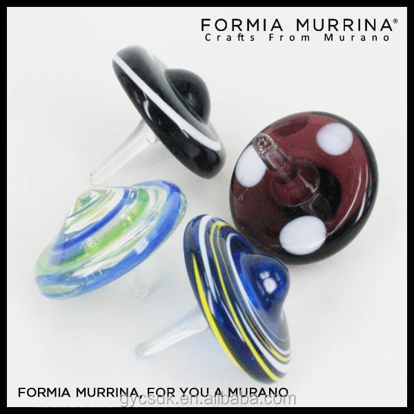 
2021 classic toys glass toy murano glass spinning top for children toy 