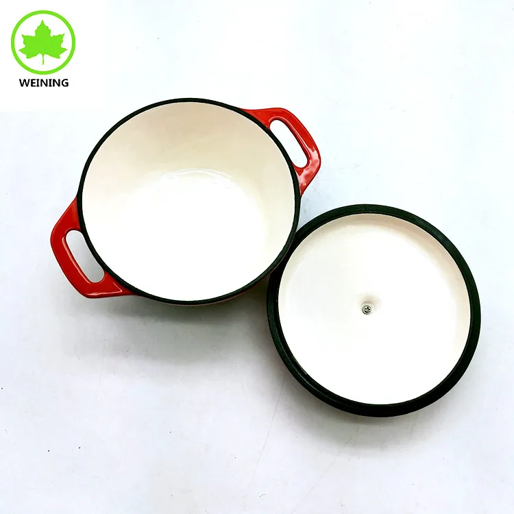 Enameled Cast Iron Casserole With lid, Red