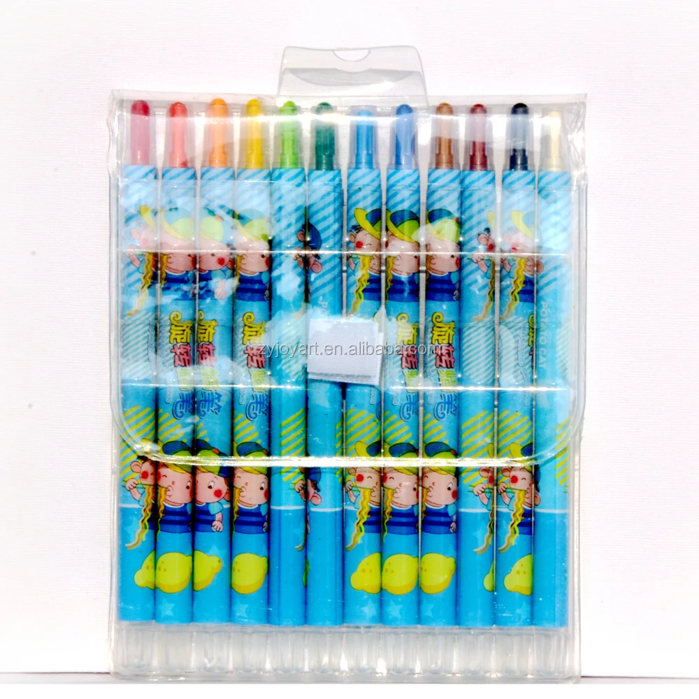 Twist Crayon Pencil Set of 12 Assorted Colors Art Tool Painting Drawing Crayon