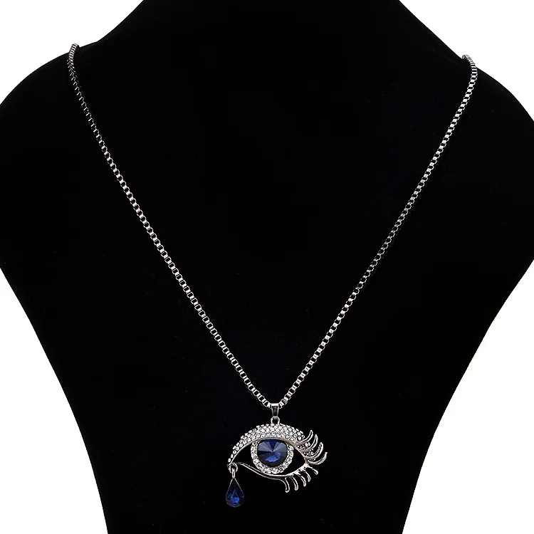 2018 Colorful Crystal Necklace Jewelry Wholesale Eyes Pendant