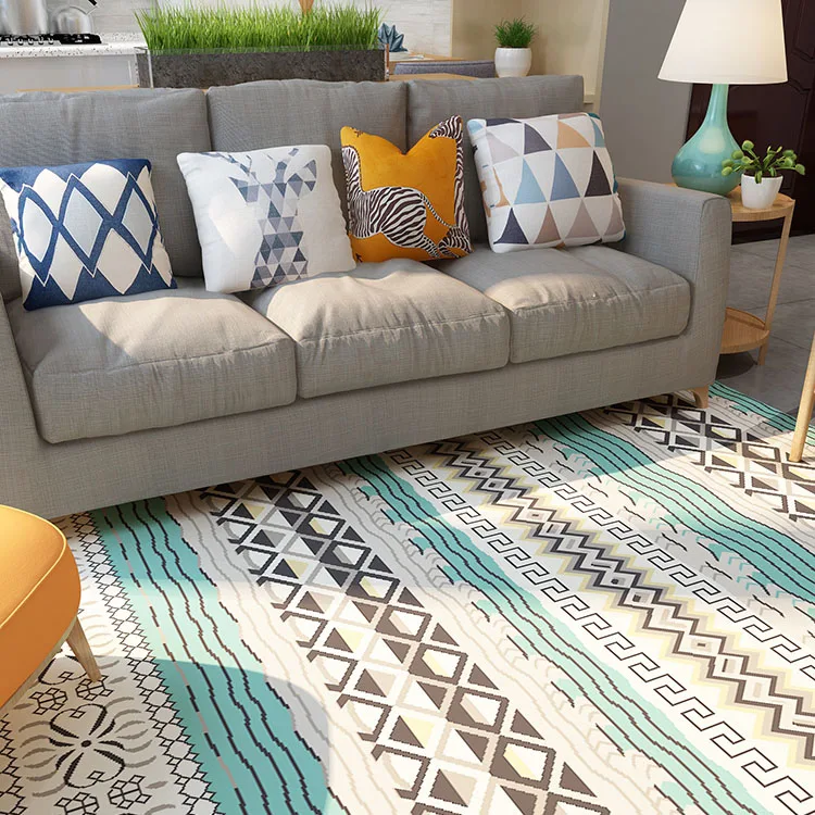 Factory wholesale price luxury fashion design living room carpet mixed woven material comfortable carpet