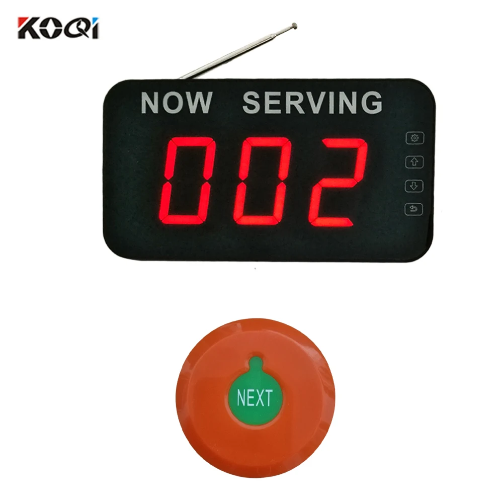 
Очереди управлять пульт дистанционного управления Водонепроницаемая Кнопка 3 цифр дисплей Dingdong звук беспроводные СЕ-Сертификация 