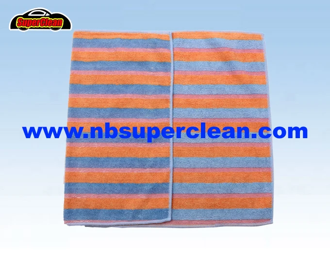 China Supply Cheap Microfiber Stripe Kitchen Towel