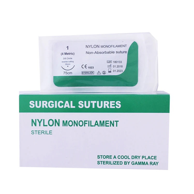 Wholesale Sterile Disposable Surgical Non-absorbable Nylon Suture With Needle