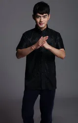 Новое поступление, Мужская традиционная китайская одежда с коротким рукавом, костюм для продажи