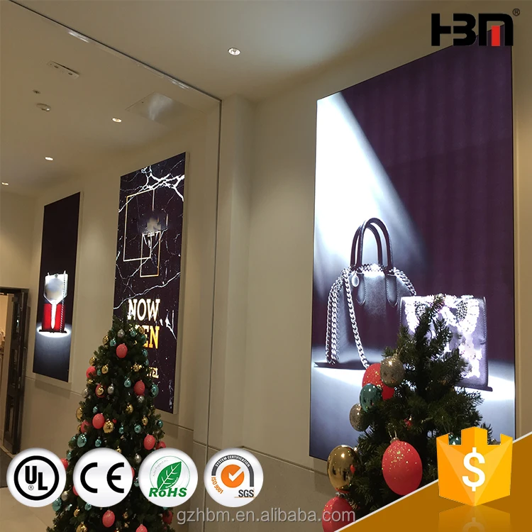 Китайский производитель тенденция безрамное алюминиевый профиль рамы для внутренней рекламы световой короб