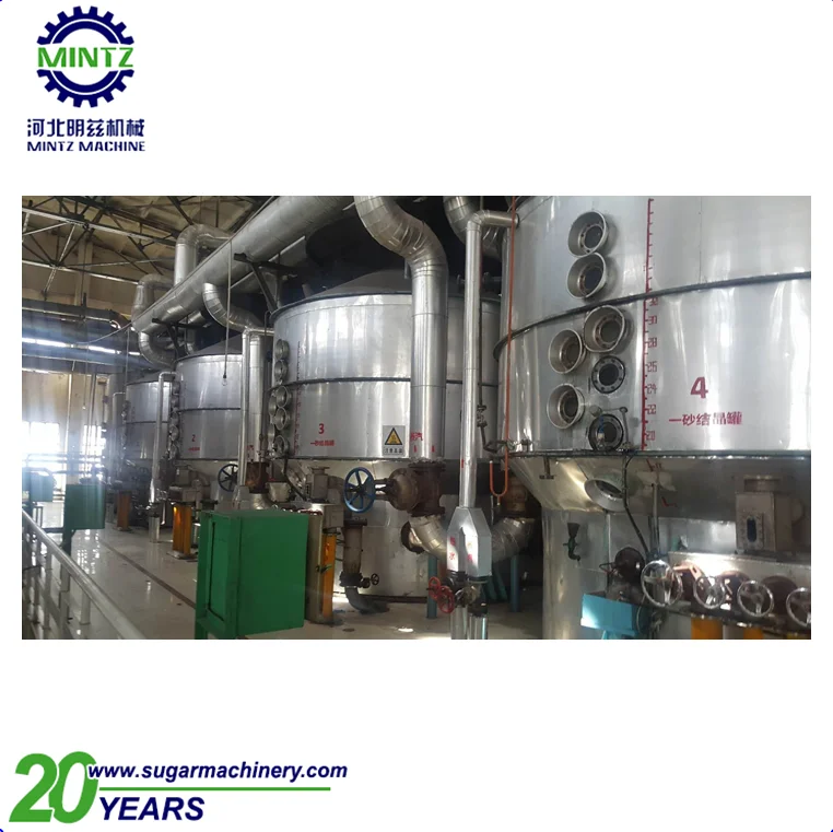 
100TCD sugarcane white sugar processing line with factory free technology 