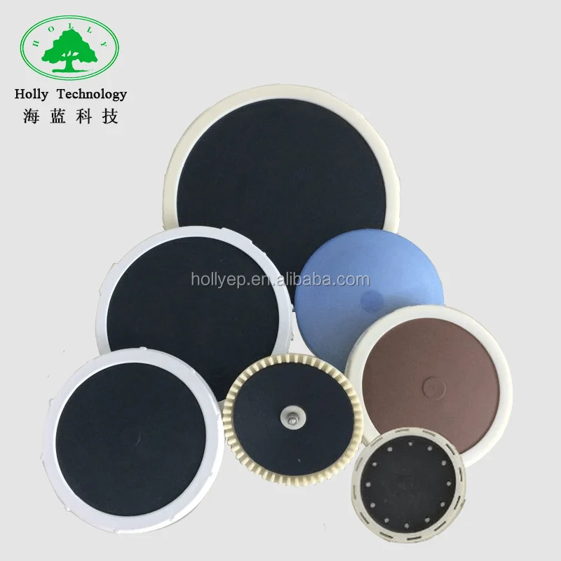 Wastewater membrane disc aeration diffusers