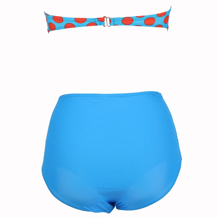 
Retro Fashion Women Polka Dot Push Up Top High Waisted Bottom Bikini Sets 