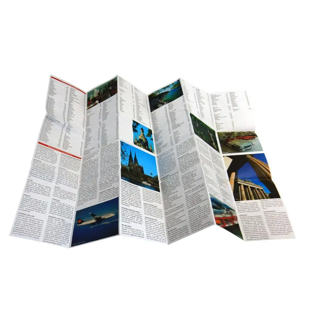 Hot sale large size presentation folder flyer cheap folded map printing