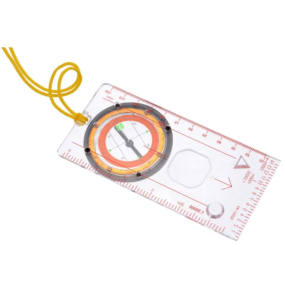 Карта-линейка наружная походная карта мини-карта измеритель компаса