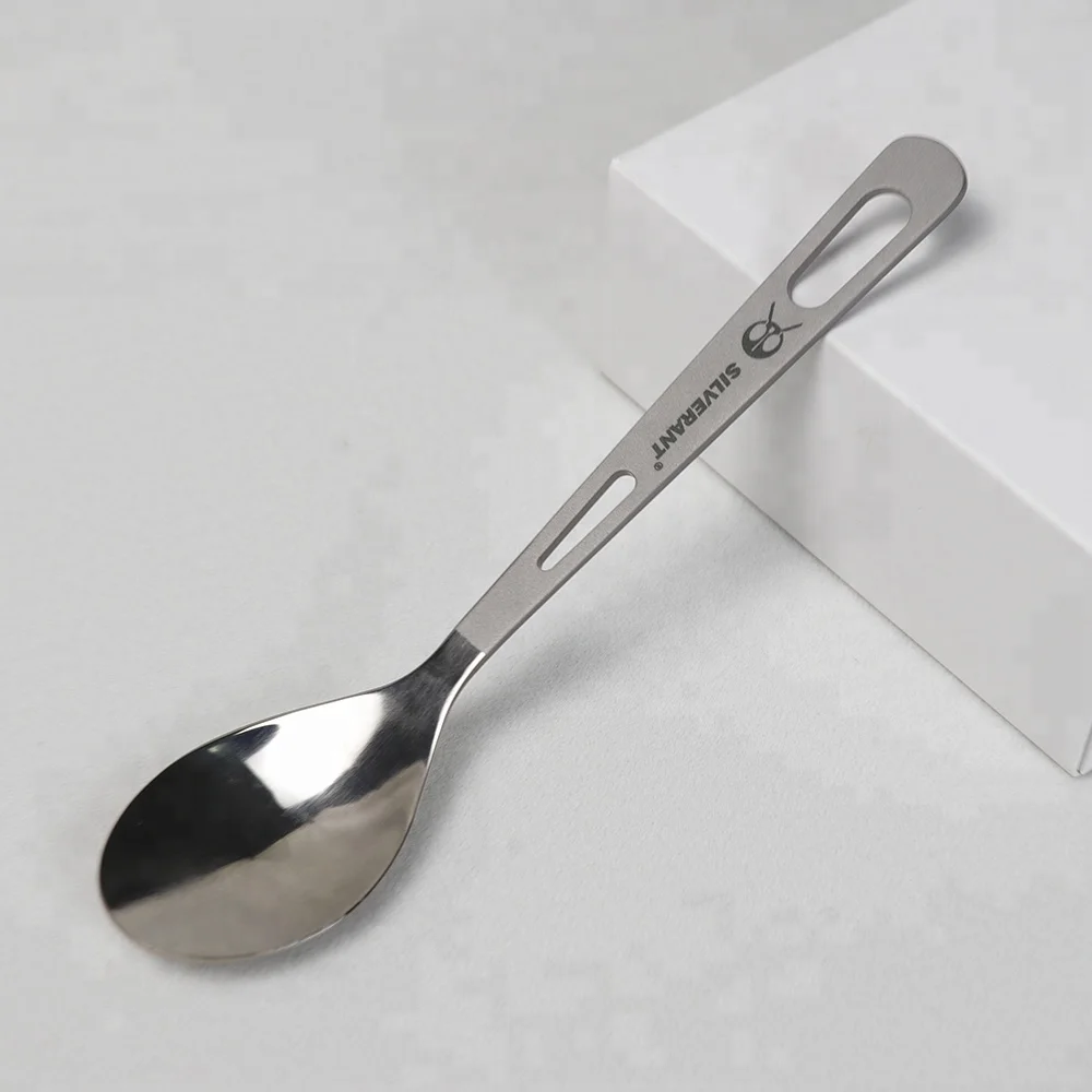 Titanium Food Grade spoon With outdoor camping hiking tableware