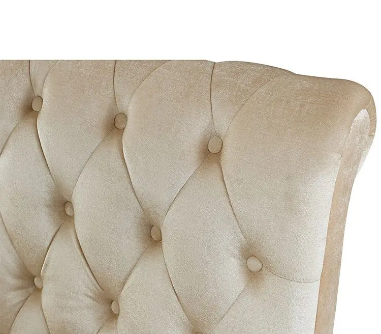 Free Sample King Queen Size Upholstered Sleigh Bed