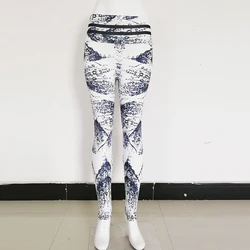 Latest Design Seamless Printed Three Quaters Dry Quick Girls Capris Women Leggings Tight Capris Pants
