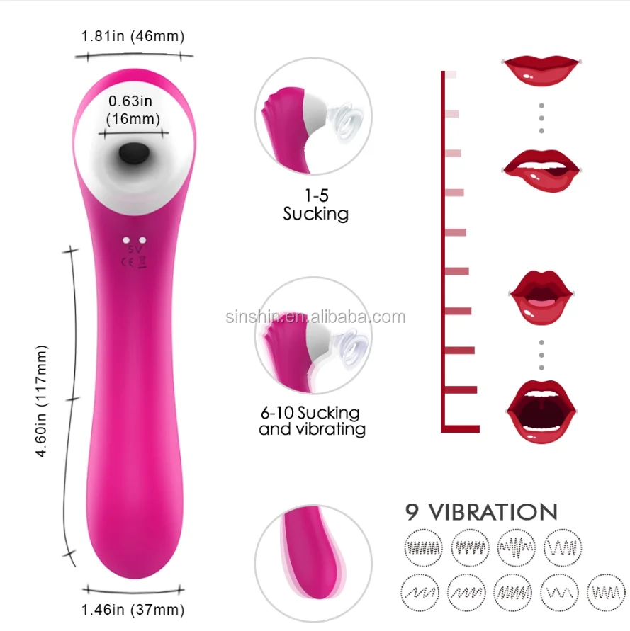 
Good price Vibration Silicone Vaginal Massage Clitoris Pussy Nipple Breast Sucker Sucking Vibrator Sex Toys for Women Female 