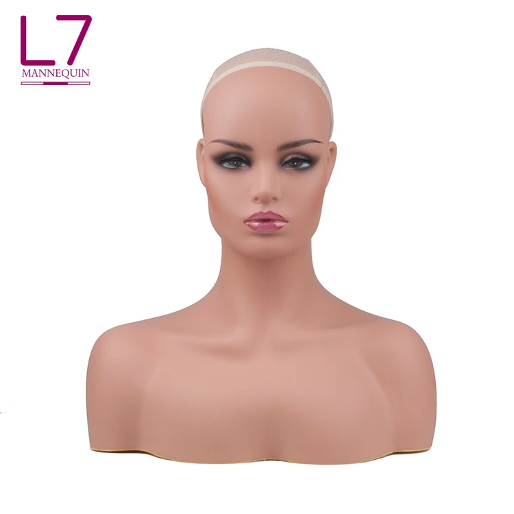 
Asian Mannequin Head Without Hair 100% Human Hair Mannequin Head Stand 