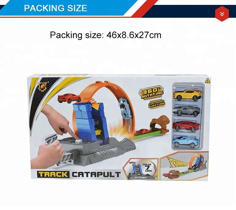  Высокоскоростные игрушки гоночный слот автомобильный трек с катапультой