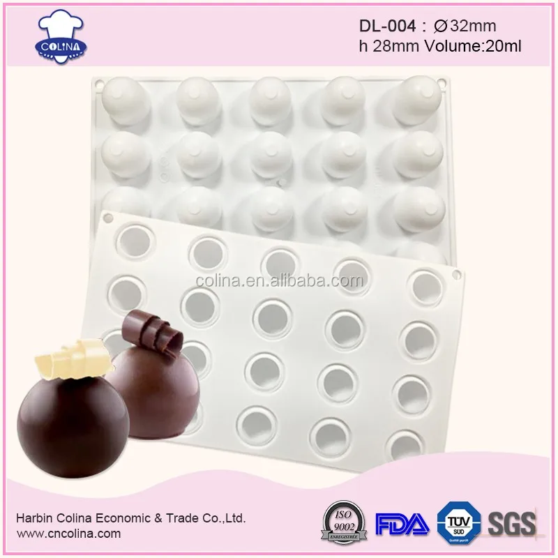 white ball shape silicone mousse mould silicone cold dish mold cake tool