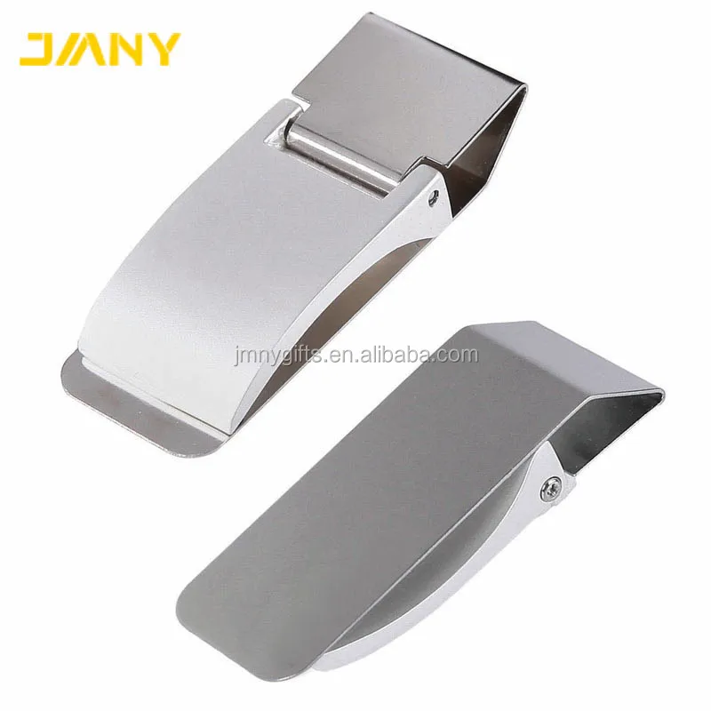 Custom Logo Stainless Steel Money Clip with Card Hold