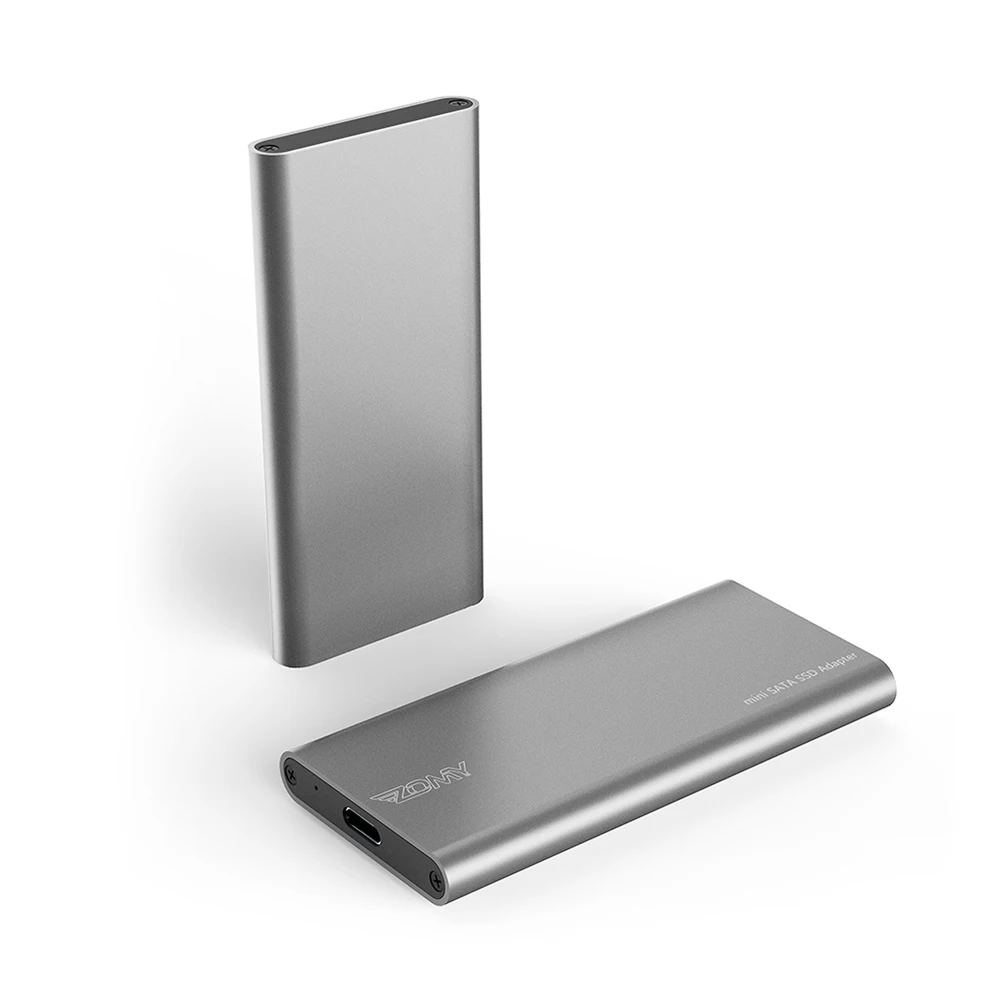 
mSATA to USB 3.1 Gen2 6GBPS SSD Enclosure with USB Type C Interface for mSATA Internal Solid State Drive 