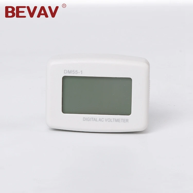 DM55-1 220V AC LCD Digital Voltmeter Plug header AC110-300V Electronic