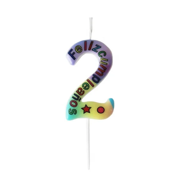 
New spanish cake decoration novelty fancy wholesale party numerals birthday candles set 