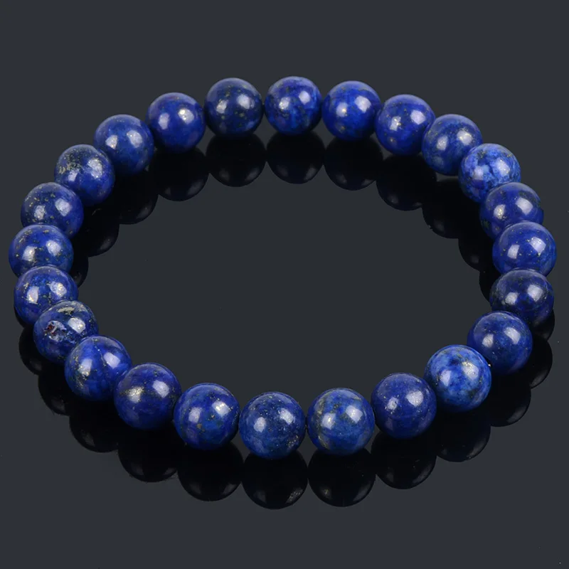 Classic 19cm Stretch Natural Stone Bracelet for Women Men