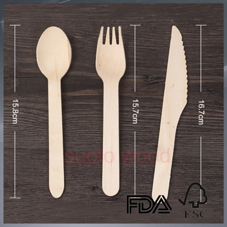 Hot sale disposable wooden utensils wooden cutlery
