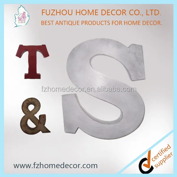 Vintage style rustic color Free standing metal letters and numbers