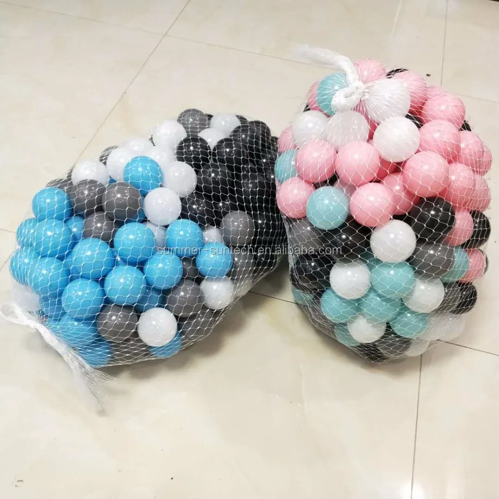 Colorful baby ocean ball pit balls bathing toy soft hollow plastic balls