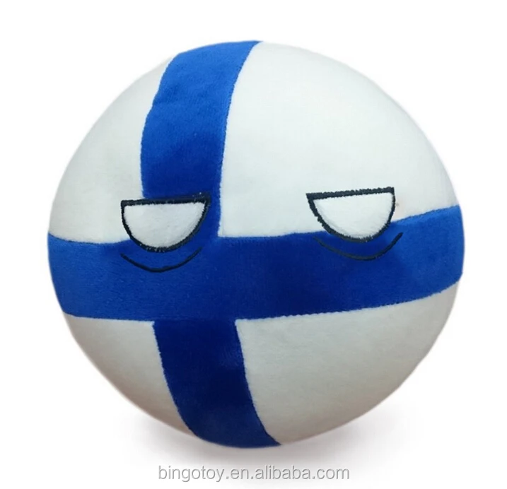 Custom Stuffed Plush Ball Toy Soft National Flag Personalized Expression Ball
