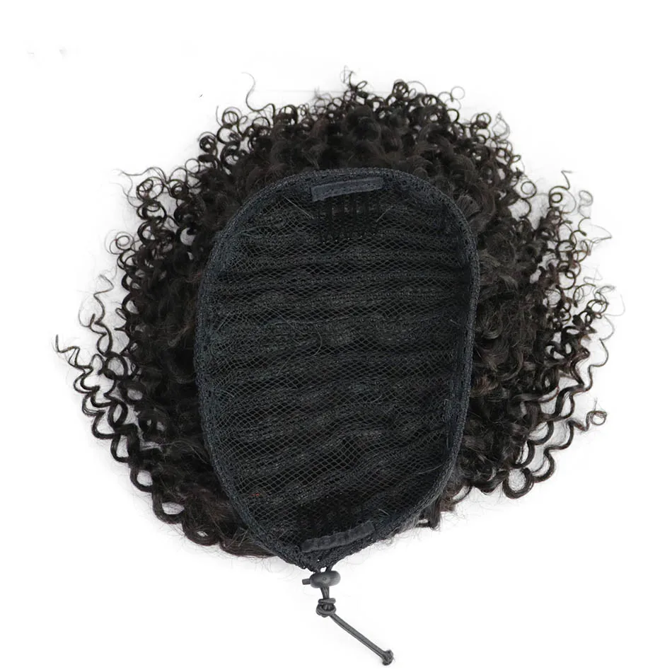 
Wholesale price factory Afro kinky curly human hair extension Ponytail virgin hair Natural hair extensions wigs For women 