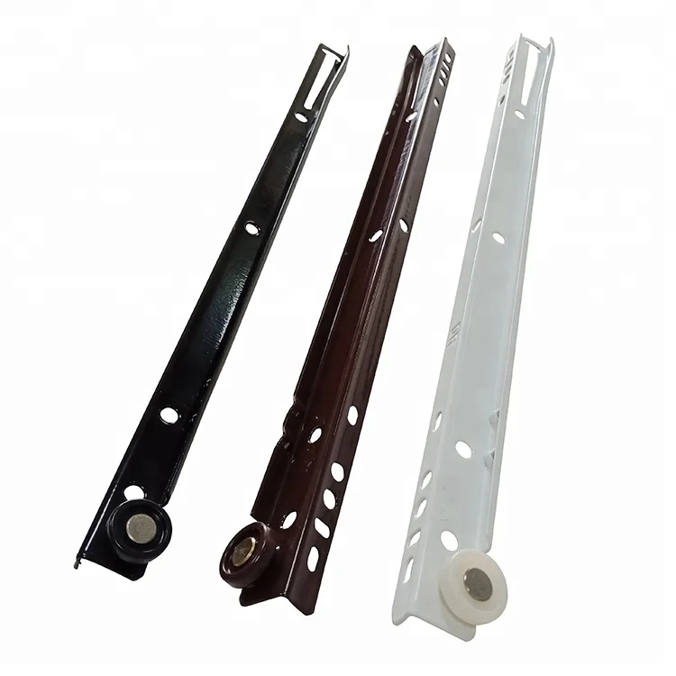 High quality simple FGV nylon adjustable wheel rail European drawer slide rail with telescopic channel slide rail installed at t