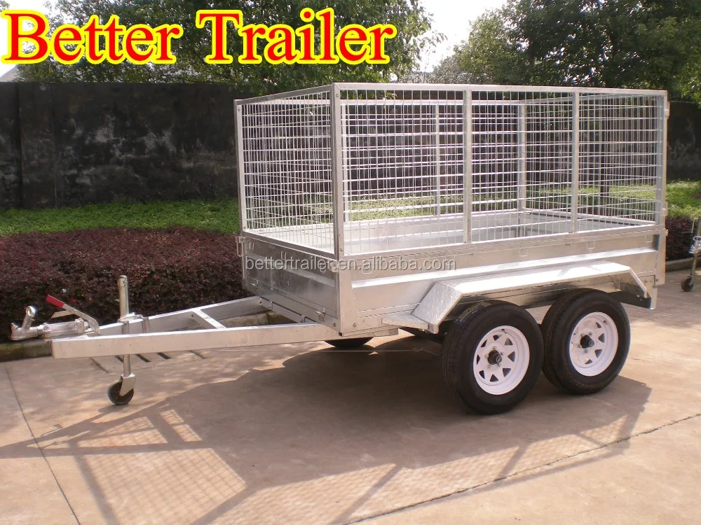 dual axle transportation  utility mesh cage trailer