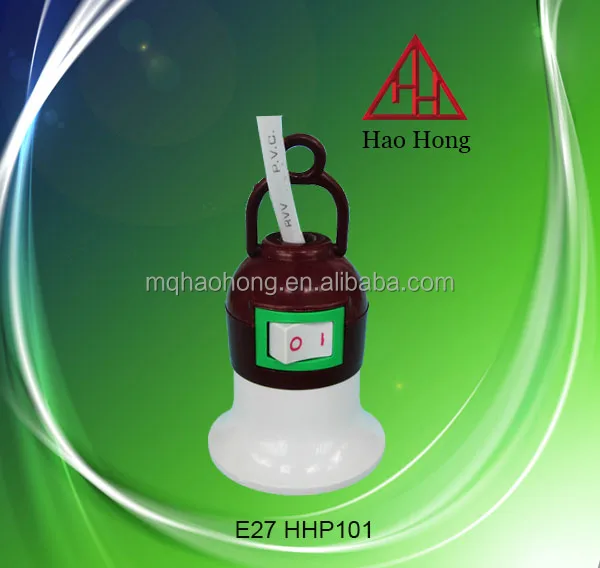 E27 Screw Lamp Holder with Switch with Wire Emergency Lamp Holder