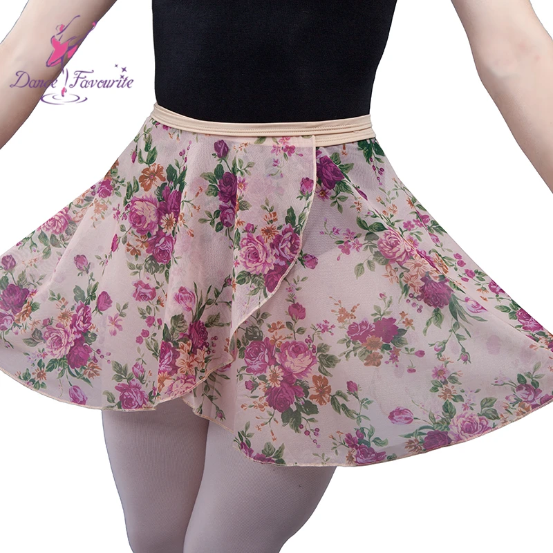 Dance Favourite Adult girls flower chiffon skirts ballet wrap skirt 01D0022