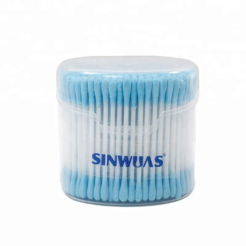 Colored cotton plastic stick environmental soft smooth swab with cotton