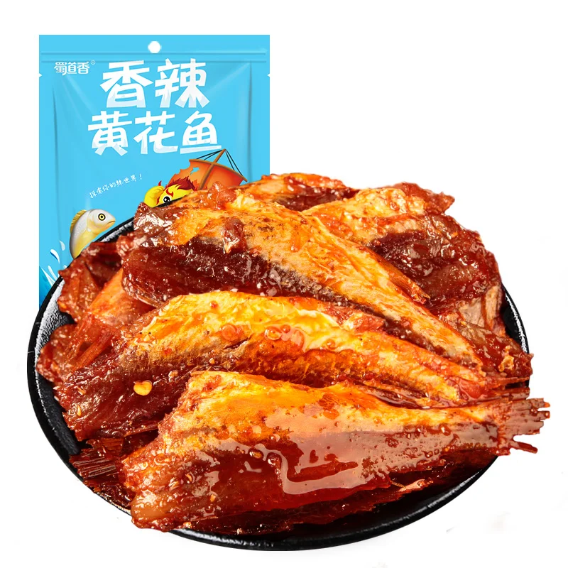 
ShuDaoXiang 60g Per Bag 170 Bags Per Carton Sipcy Dried Croaker Fish 