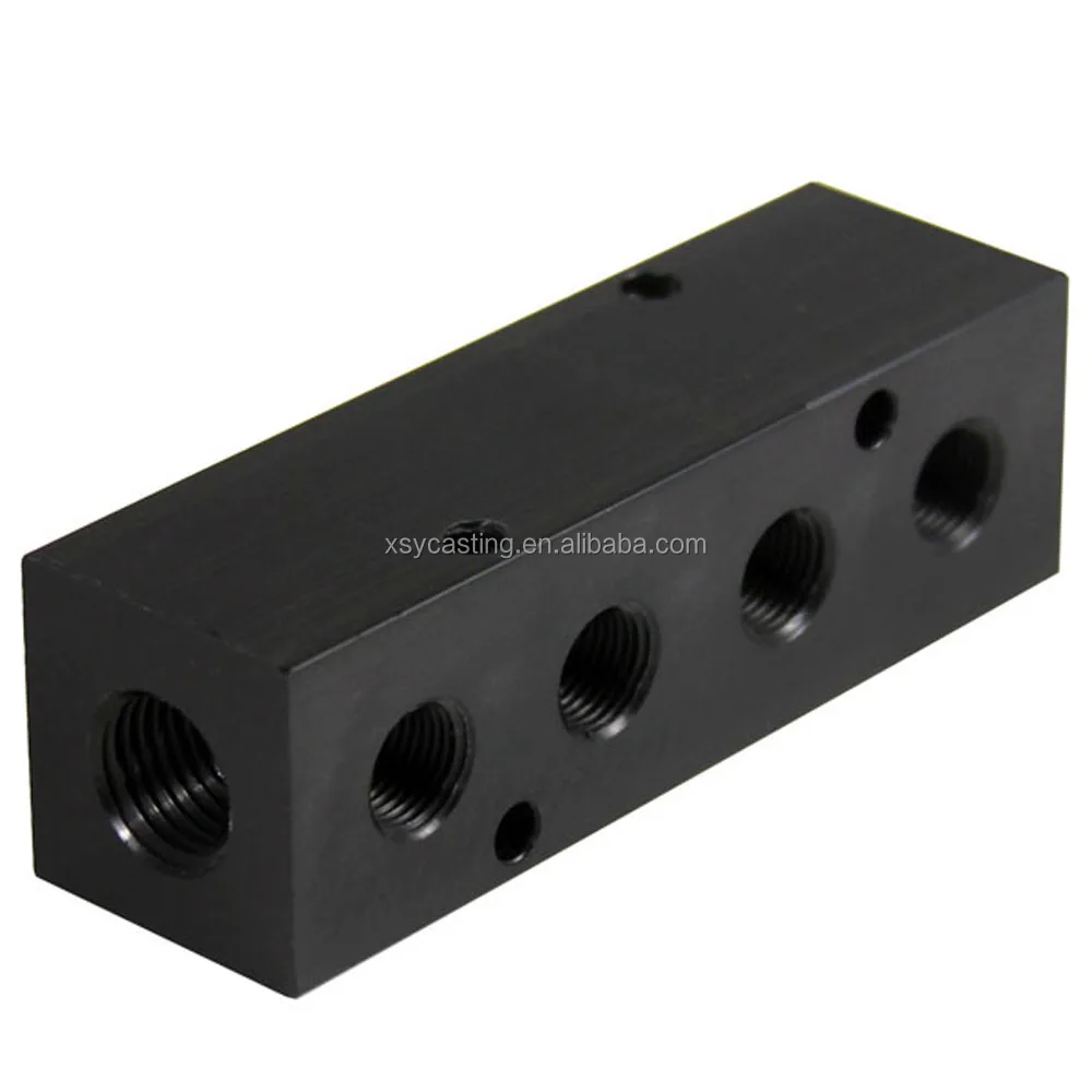 CNC Lathe Pneumatic Air Flow Aluminum Manifold Block Splitter
