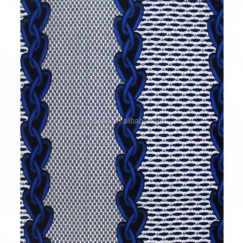 Сине-белая элегантная красивая НАСТОЯЩИЙ высококачественный принт африканская восковая ткань для одежды
