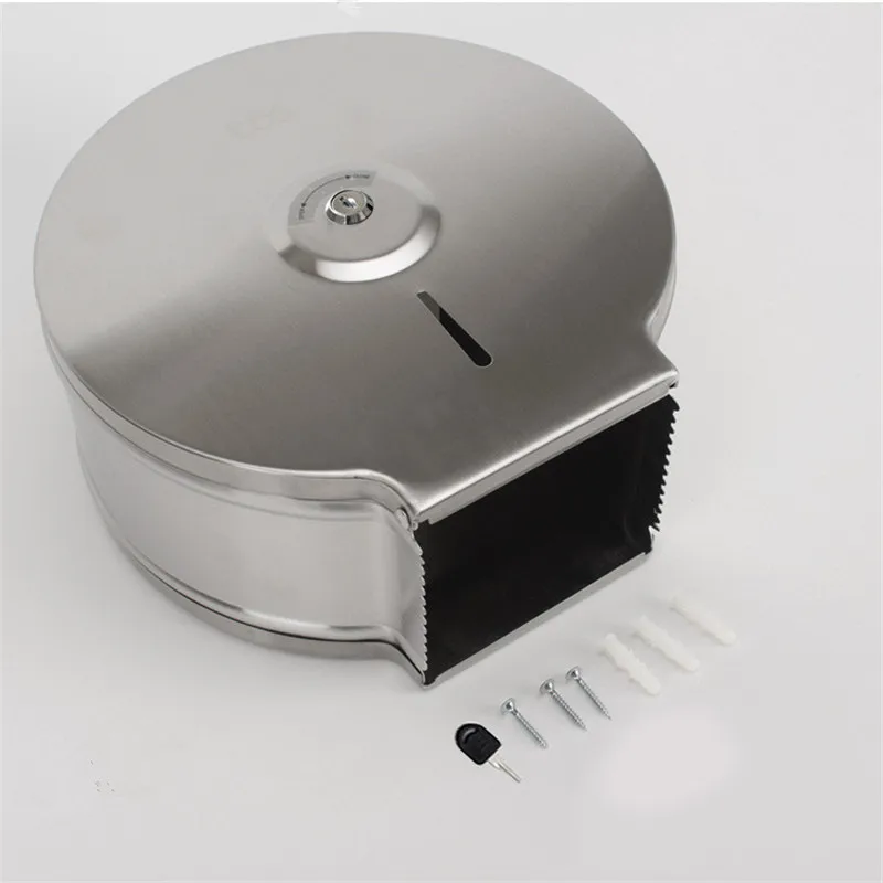 Stainless steel storager lock jumbo roll toilet tissue dispenser toilet paper dispenser
