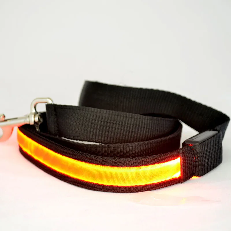 New 2017 Pet Dog Cat Flashing Nylon dog walking belt LED Flashing Pet Dog Leash Pet Cat Belt With 8colour