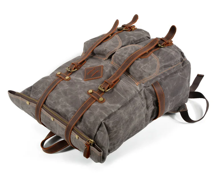 Vintage Backpack Canvas Rucksack Travel Outdoor Bag